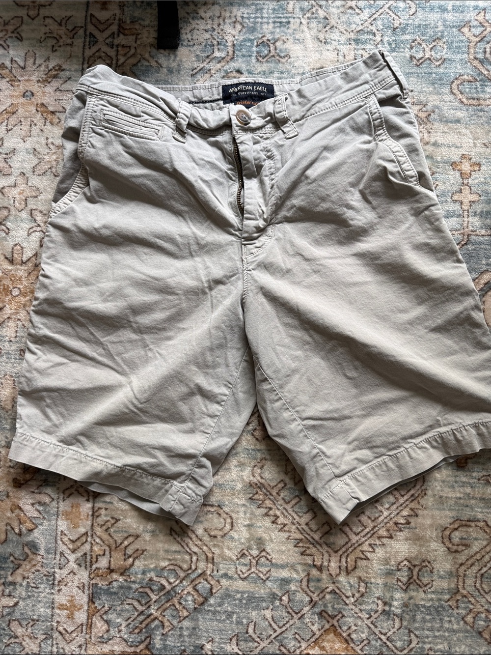 American Eagle Outfitters Men’s Light Khaki Flat Front Shorts